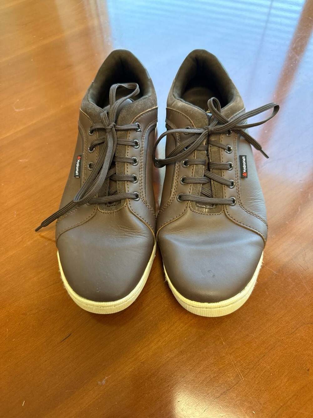 Walter Hagen HydroHalt Brown Leather Spikeless Golf Shoes Size 10W